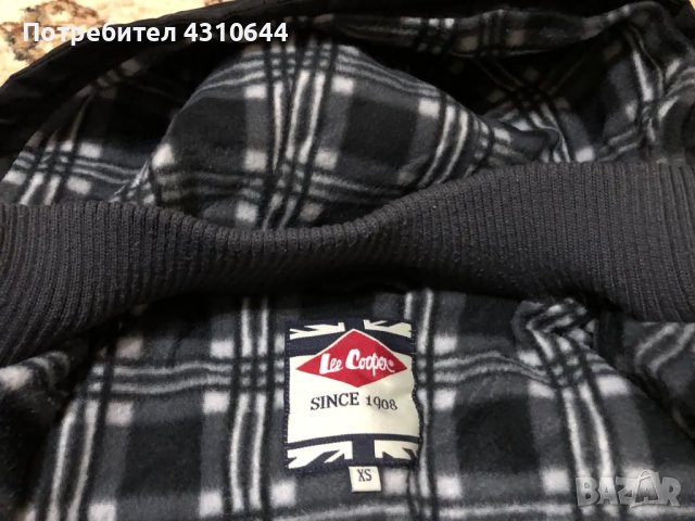 Мъжко зимно яке, черно, Lee Cooper, размер XS, снимка 1 - Якета - 48104040