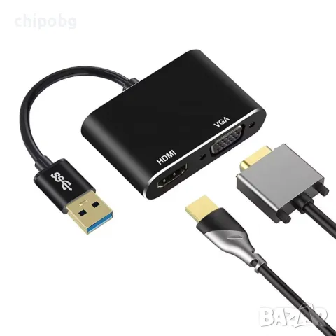 Преходник DeTech, USB 3.0 , снимка 1 - Кабели и адаптери - 47568163