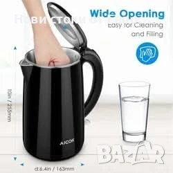 Електрическа кана AICOK с мощност 2150 W и обем 1,7 л с безопасно покритие COOL, снимка 5 - Кани - 50820416