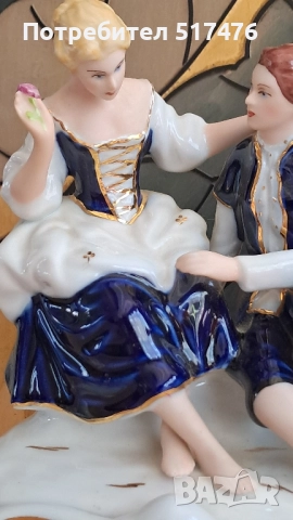 Порцеланов часовник Royal Dux Bohemia , снимка 3 - Стенни часовници - 51762321