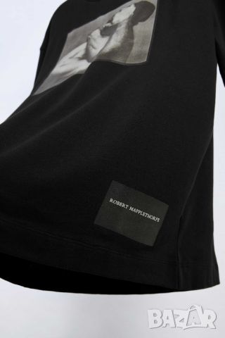 Мъжка тениска със щампа Zara, 100% памук, Черна, XL, снимка 4 - Тениски - 45729533