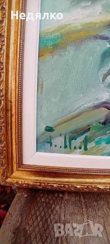 Стара картина,Фриц Фрьолих,масло на фазер, снимка 8 - Антикварни и старинни предмети - 54224755