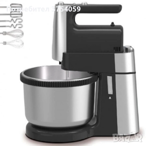 Миксер с купа Royalty Line RL-HM19015, 700W, 6 бъркалки, 3 л, Турбо, 5 скорости, снимка 3 - Миксери - 51689957