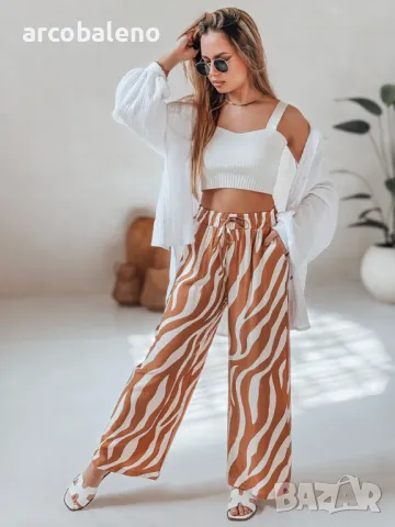 Дамски панталон с широки райета ZEBRAVIBE, 3цвята , снимка 6 - Панталони - 49970404
