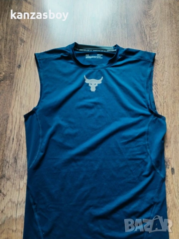 Under Armour PROJECT ROCK HG ARMOUR - мъжки фитнес потник Л, снимка 5 - Тениски - 54208517