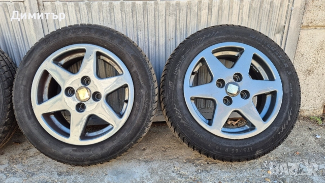 4 Алуминиеви джанти със зимни гуми 14цола , снимка 3 - Гуми и джанти - 52369920