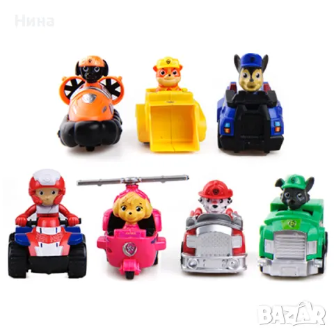 Комплект Paw Patrol кученца с машини, снимка 3 - Коли, камиони, мотори, писти - 50174942