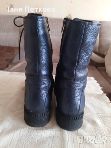 Дамски зимни кубинки от естествена кожа, снимка 3 - Дамски боти - 53039845