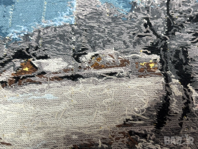 Ушит Гоблен "Зимна разходка"-35 см х 24,5 см, снимка 13 - Гоблени - 54068805