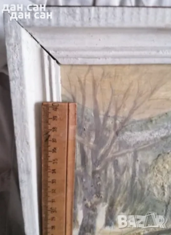 Зимни пейзажи Търново маслени бои подпис JB, снимка 5 - Картини - 48258497