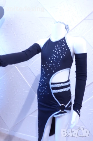 Рокля за спортни танци комбинация между черно и бяло, снимка 13 - Детски рокли и поли - 49063493