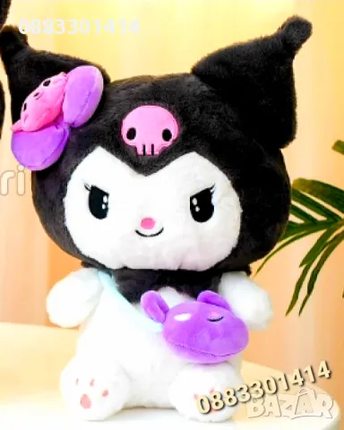 Плюшена играчка Куроми 35см Kuromi Hello Kitty , снимка 5 - Плюшени играчки - 49455331