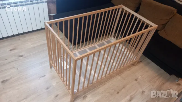 IKEA Креватче + матрак + протектор + обиколник, снимка 4 - Бебешки легла и матраци - 49654856
