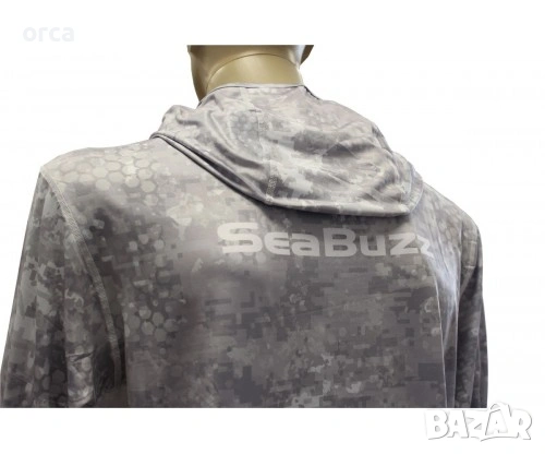 Слънцезащитна блуза SeaBuzz Digital с качулка UPF50+ UV, снимка 4 - Екипировка - 53593848