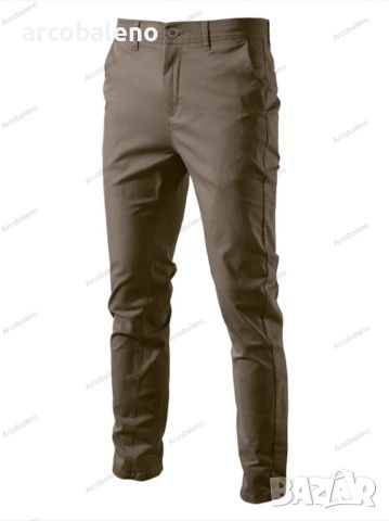 Ежедневни мъжки едноцветни модни панталони, 8цвята , снимка 6 - Панталони - 46474220