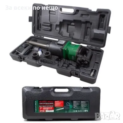 Пневматичен гайковерт с дълъг шпиндел 1'' 3100 Nm + 2 броя вложки 32 мм, 33 мм в куфар RockForce