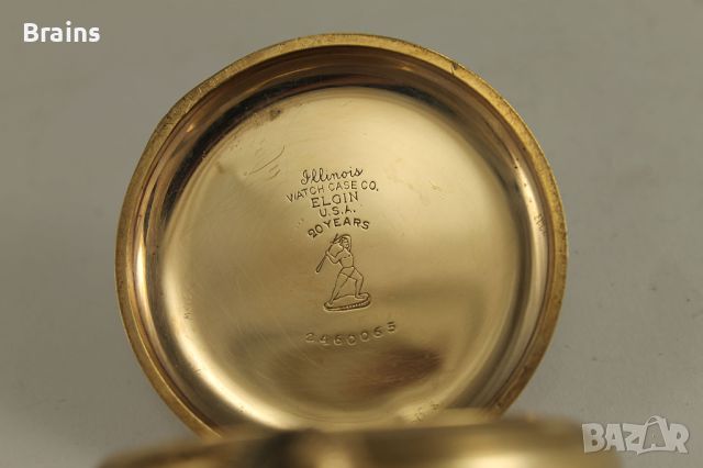 1912 Америкаснки Джобен Часовник WALTHAM Дебела Позлата, снимка 7 - Антикварни и старинни предмети - 45367425