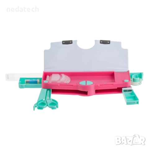 Несесер  с магнитно затваряне, Лилав, 24.5x10x4см., снимка 5 - Ученически пособия, канцеларски материали - 51587390