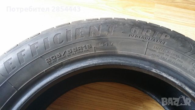 4 бр. летни гуми 205/55/16 Goodyear DOT 0717, снимка 4 - Гуми и джанти - 46289810