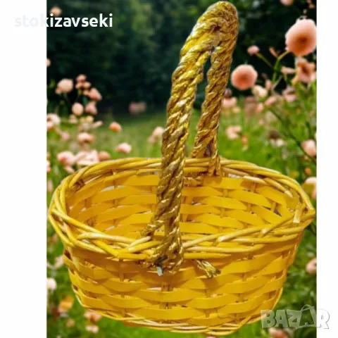Декоративна плетена кошница за Великден, снимка 1