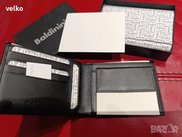 мъжки кожен портфейл baldinini, снимка 3 - Портфейли, портмонета - 52202768