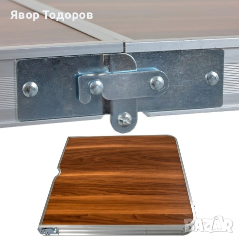 Комплект сгъваема къмпинг маса с 4 стола, Регулируема височина, Дизайн "куфар", снимка 4 - Градински мебели, декорация  - 53829218