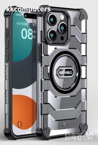 Калъф Wlons Hard Armor с MagSafe / Сив-прозрачен / за iPhone 17 Pro Max 6.9 Баркод : 3133280