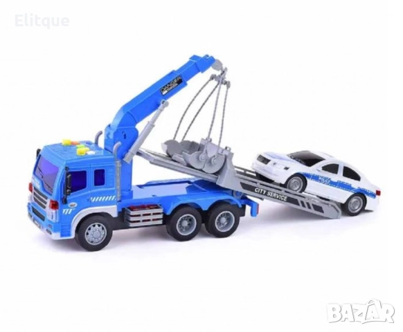 Детски камион с кран и пътна помощ, снимка 2 - Коли, камиони, мотори, писти - 52813936