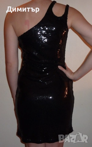 Искряща черна рокля Next, снимка 11 - Рокли - 54246447
