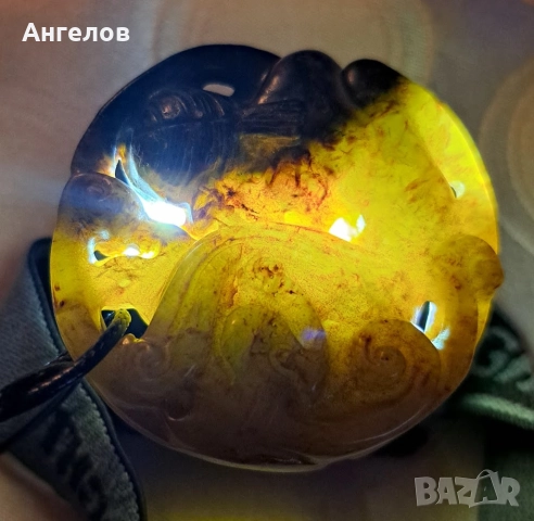 Чист нефрит! Медальон/амулет за примричане на богатство и успех, снимка 6 - Антикварни и старинни предмети - 52510681