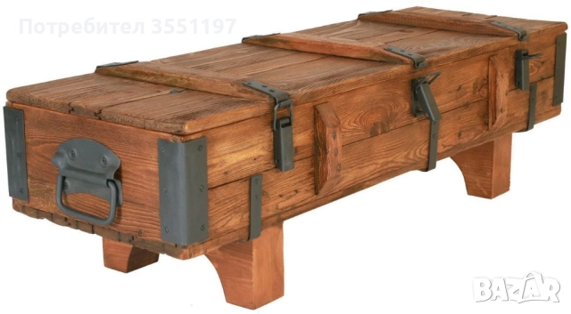 Холна маса от сандък с място за багаж, снимка 2 - Маси - 51686942