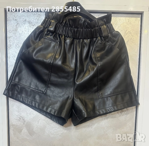 Къси кожени панталонки, снимка 2 - Къси панталони и бермуди - 52096455