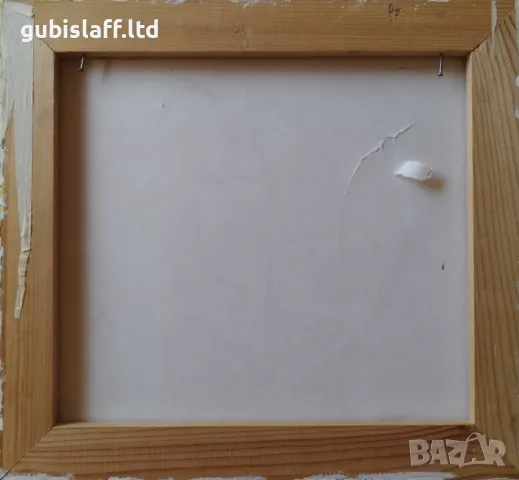 Картина, абстракция, кубизъм, худ. Богдан Бенев, 2001 г. - 2, снимка 3 - Картини - 50246076