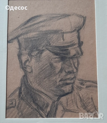 Владимир Димитров Майстора,рисунка на хартия,войник, снимка 3 - Антикварни и старинни предмети - 54262033