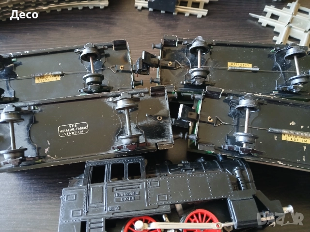 Стара немска тенекиена играчка Влак от 50те години., снимка 7 - Колекции - 51603940