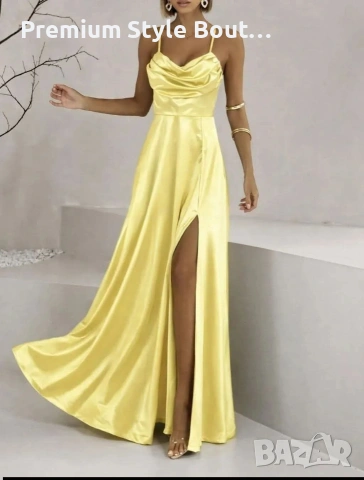 дълги сатенени рокли , снимка 9 - Рокли - 54003062