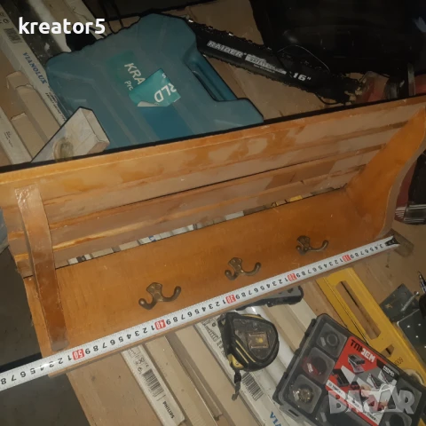 Стара дървена закачалка, снимка 4 - Антикварни и старинни предмети - 50566968