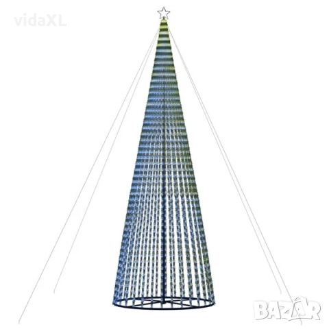 vidaXL Коледна елха светещ конус 1544 LED синя 500 см(SKU:358074), снимка 2 - Декорация за дома - 52574221