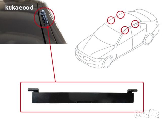 Капачка за лайстната на тавана на BMW 3 E90 (2005-2013), снимка 5 - Аксесоари и консумативи - 46533006