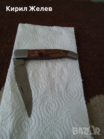 Сгъваем нож с кожен калъф 53693, снимка 7 - Колекции - 53474479