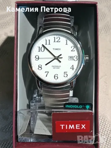 TIMEX INDIGLO от неръждаема стомана 35 ММ Сребрист., снимка 1 - Дамски - 49103077