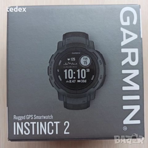 Garmin Instinct 2, Rugged Outdoor Watch with GPS, Multi-GNSS Support, Trackback Routing, Graphite