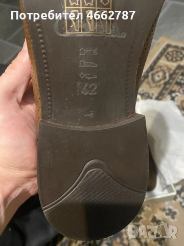 Terra-Чисто нови кожени мъжки обувки 42 номер, снимка 3 - Официални обувки - 52587435