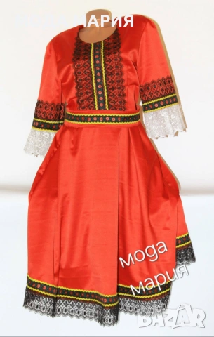 СТИЛИЗИРАНА НОСИЯ ОТ ЧЕРВЕН , ЕЛАСТИЧЕН САТЕН 