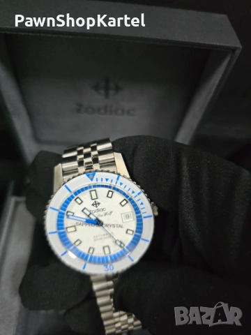 Продавам Луксозен часовник Zodiac Sea Wolf – Чисто нов!, снимка 3 - Мъжки - 54000175