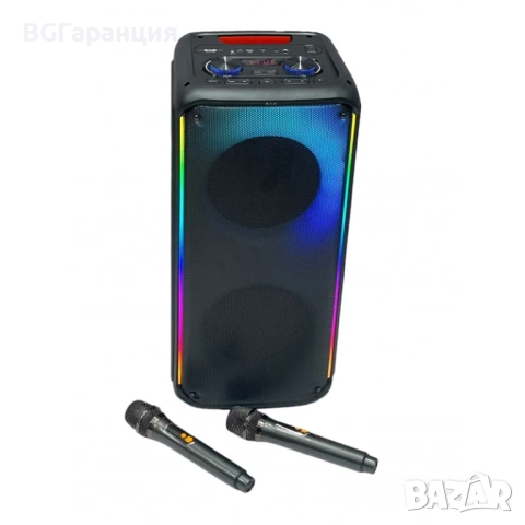 Караоке Тонколона с 2 х 8″ Говорителя и 2 Микрофона, снимка 3 - Тонколони - 52263469