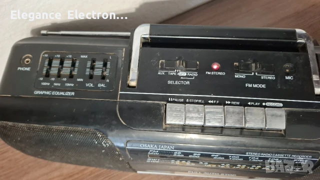   Касетофон Osaka Japan AG-4600 –Радио касетофон с винтидж излъчване , снимка 8 - Радиокасетофони, транзистори - 50524678
