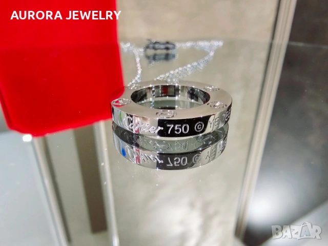 CARTIER Love White Gold Large Pendant Дамскo Колие, снимка 6 - Колиета, медальони, синджири - 53236913