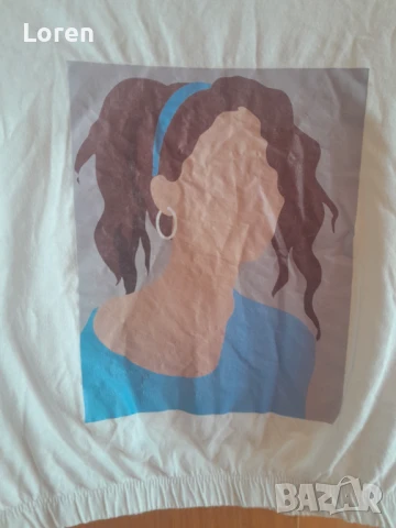 *Destination *Бяла къса тениска с ластик с момиче, снимка 2 - Тениски - 50878774