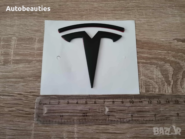 черен гланц лого Tesla , снимка 2 - Аксесоари и консумативи - 51986262